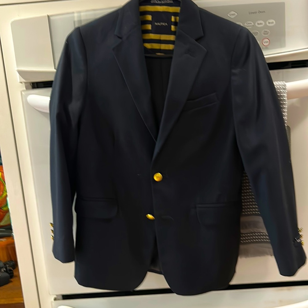 NWT Boys Nautica Navy Blazer - Size 12